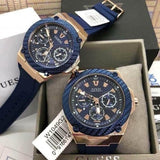 Guess Zena Blue Dial Blue Silicone Strap Watch For Women - W1049L2 Authentic Buy Shop Now