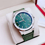 Salvatore Ferragamo F-80 Classic Green Dial Green Leather Strap Watch for Men - SFDT00119 Authentic Buy Shop Now
