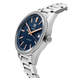 Tag Heuer Carrera Quartz Diamonds Blue Dial Silver Steel Strap Watch for Women - WAR1114.BA0601 Authentic Buy Shop Now