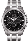 Tissot Couturier Chronograph Black Dial Silver Steel Strap Watch For Men - T035.617.11.051.00 Authentic Buy Shop Now