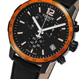 Tissot T Sport Quickster Chronograph Black Dial Black Rubber Strap Watch For Men - T095.417.36.057.01 Authentic Buy Shop Now