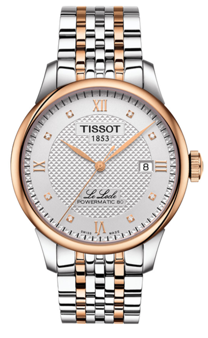 Tissot T Classic Le Locle Powermatic 80 Silver Dial Two Tone Steel Strap Watch For Men - T006.407.22.036.00 Authentic Buy Shop Now