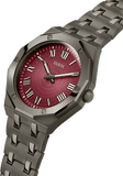 Guess Asset Quartz Red Dial Black Steel Strap Watch For Men - GW0575G5 Authentic Buy Shop Now