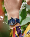Breitling Chronomat Automatic 36 South Sea Blue Dial Blue Leather Strap Watch for Women - A10380611C1P1 Authentic Buy Shop Now