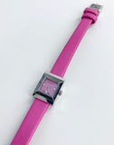 Gucci G-Frame Square Fuchsia Mother of Pearl Dial Fuchsia Leather Strap Watch For Women - YA128533 Authentic Buy Shop Now