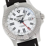 Breitling Avenger Automatic GMT 43 White Dial Black Nylon Strap Watch for Men - A32397101A1X1 Authentic Buy Shop Now