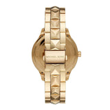 Michael Kors Runway Mercer Crystals Gold Dial Gold Steel Strap Watch For Women - MK6714 Authentic Buy Shop Now