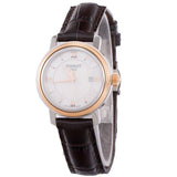 Tissot Bridgeport Lady White Dial Brown Leather Strap Watch For Women - T097.010.26.118.00 Authentic Buy Shop Now
