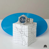 Maurice Lacroix Aikon Chronograph Blue Dial Silver Steel Strap Watch for Men - AI1018-SS002-430-1 Authentic Buy Shop Now