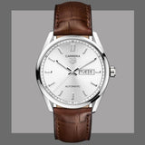 Tag Heuer Carrera Calibre 5 Automatic White Dial Brown Leather Strap Watch for Men - WAR201B.FC6291 Authentic Buy Shop Now