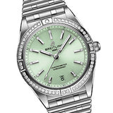 Breitling Chronomat Automatic 36 Diamonds Green Dial Two Tone Steel Strap Watch for Women - A10380591L1A1 Authentic Buy Shop Now