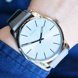 Calvin Klein City Silver Dial Grey Leather Strap Watch for Men - K2G211Q4 Authentic Buy Shop Now