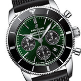 Breitling Superocean Heritage B01 Chronograph 44 Limited Edition Green Dial Black Mesh Bracelet Watch for Men - AB01621A1L1S1 Authentic Buy Shop Now