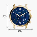 Fossil Neutra Chronograph Blue Dial Blue Leather Strap Watch for Men - FS5790 Authentic Buy Shop Now