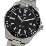 Tag Heuer Aquaracer Quartz Black Dial Silver Steel Strap Watch for Men - WAY101A.BA0746 Authentic Buy Shop Now