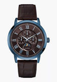 Guess Delancy Analog Brown Dial Brown Leather Strap Watch For Men - W0870G3 Authentic Buy Shop Now
