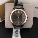 Michael Kors Runway Quartz Grey Dial Grey Steel Strap Watch For Women - MK8576 Authentic Buy Shop Now