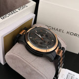 Michael Kors Runway Chronograph Grey Dial Two Tone Steel Strap Unisex Watch - MK8189 Authentic Buy Shop Now