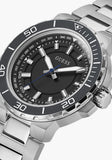 Guess Track Black Dial Silver Steel Strap Watch for Men - GW0426G1 Authentic Buy Shop Now
