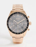 Hugo Boss Trophy Grey Dial Rose Gold Steel Strap Watch for Men - 1513632 Authentic Buy Shop Now