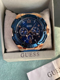 Guess Genesis Quartz Blue Dial Blue Silicone Strap Watch For Men - W1254G3 Authentic Buy Shop Now