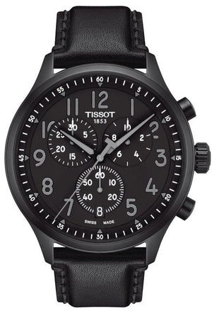 Tissot Chrono XL Vintage Black Dial Black Leather Strap Watch For Men - T116.617.36.052.00 Authentic Buy Shop Now