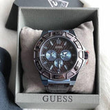 Guess Force Quartz Brown Dial Brown Leather Strap Watch For Men - W0674G5 Authentic Buy Shop Now