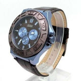 Guess Force Quartz Brown Dial Brown Leather Strap Watch For Men - W0674G5 Authentic Buy Shop Now