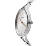 Calvin Klein Graphic Silver Dial Silver Steel Strap Watch for Women - K7E23B46 Authentic Buy Shop Now