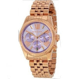Michael Kors Lexington Purple Dial Rose Gold Steel Strap Watch For Women - MK6207 Authentic Buy Shop Now