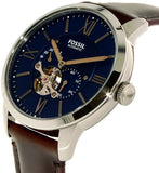 Fossil Townsman Automatic Blue Dial Brown Leather Strap Watch for Men - ME3110 Authentic Buy Shop Now