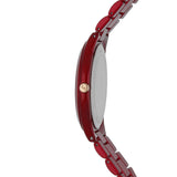 Michael Kors Slim Runway Red Dial Red Steel Strap Watch For Women - MK3895 Authentic Buy Shop Now