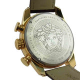 Versace V-Ray Chronograph Quartz Black Dial Brown Leather Strap Watch For Men - VEDB00318 Authentic Buy Shop Now