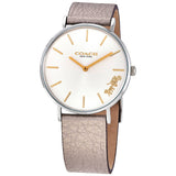Coach Perry White Dial Beige Leather Strap Watch for Women - 14503157 Authentic Buy Shop Now