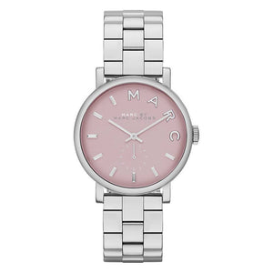 Marc Jacobs Baker Pink Dial Silver Steel Strap Watch for Women - MBM3283 Authentic Buy Shop Now