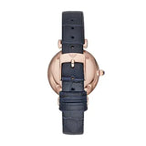 Emporio Armani Gianni T-Bar Quartz Blue Dial Blue Leather Strap Watch for Women - AR11424 Authentic Buy Shop Now