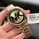Michael Kors Janelle Gold Dial Gold Steel Strap Watch For Women - MK7086 Authentic Buy Shop Now