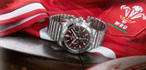 Breitling Chronomat B01 42 Six Nations Wales Red Dial Silver Steel Strap Watch for Men - AB0134A61K1A1 Authentic Buy Shop Now