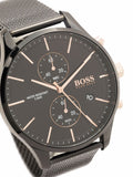 Hugo Boss Associate Black Dial Black Mesh Bracelet Watch for Men - 1513769 Authentic Buy Shop Now