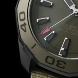 Tag Heuer Aquaracer Automatic Green Dial Khakhi Green Nylon Strap Watch for Men - WAY208E.FC8222 Authentic Buy Shop Now