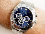 Hugo Boss Ikon Blue Dial Silver Steel Strap Watch for Men - 1512963 Authentic Buy Shop Now