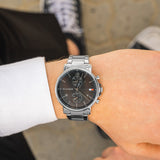 Tommy Hilfiger Daniel Black Dial Silver Steel Strap Watch for Men - 1710413 Authentic Buy Shop Now