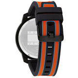 Tommy Hilfiger Wynwood Chronograph Black Dial Orange Silicone Strap Watch For Men - 1710583 Authentic Buy Shop Now