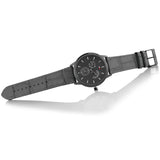 Tommy Hilfiger Brad Chronograph Quartz Grey Dial Grey Leather Strap Watch For Men - 1710388 Authentic Buy Shop Now