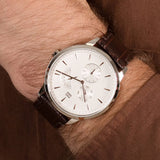 Tommy Hilfiger Brad Chronograph White Dial Brown Leather Strap Watch For Men - 1710389 Authentic Buy Shop Now