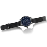 Tommy Hilfiger Brad Quartz Blue Dial Black Mesh Bracelet Watch For Men - 1710392 Authentic Buy Shop Now
