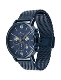 Tommy Hilfiger Evan Blue Dial Blue Mesh Bracelet Watch for Men - 1710397 Authentic Buy Shop Now