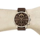 Tommy Hilfiger Kane Brown Dial Brown Leather Strap Watch for Men - 1710400 Authentic Buy Shop Now