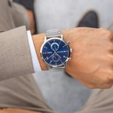 Tommy Hilfiger Kane Blue Dial Silver Steel Strap Watch for Men - 1710401 Authentic Buy Shop Now