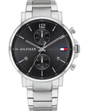 Tommy Hilfiger Daniel Black Dial Silver Steel Strap Watch for Men - 1710413 Authentic Buy Shop Now